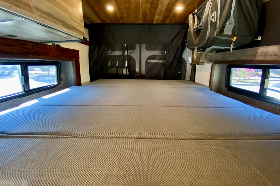 73x68" main bed for 2-3 sleepers