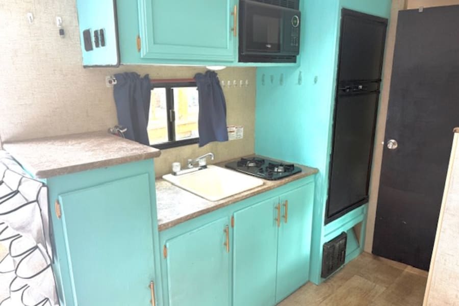 Large fridge/freezer.  Lots of storage.  
