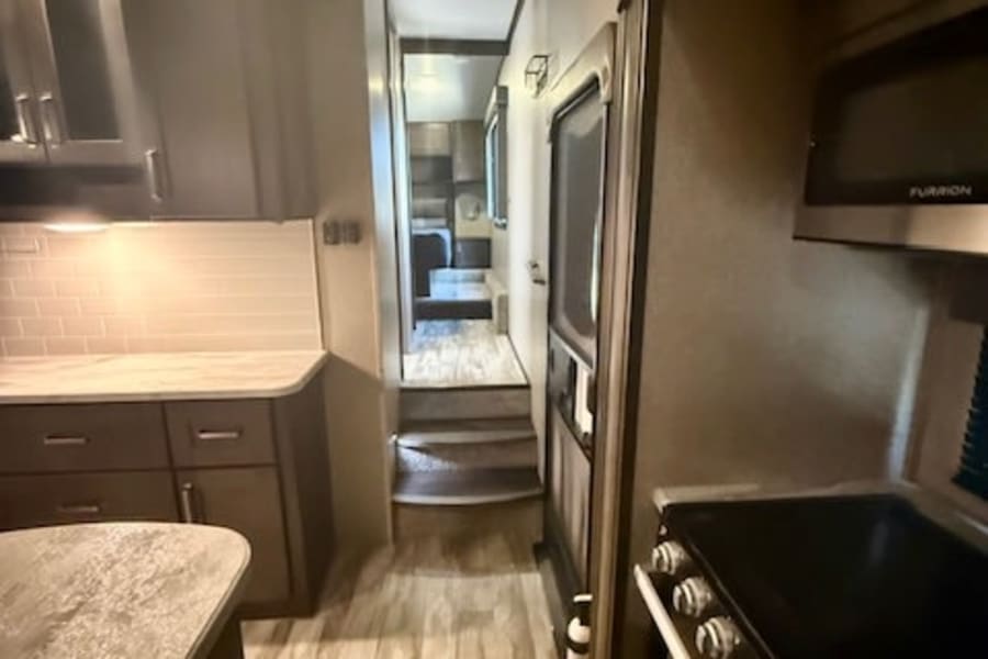Hallway to bathroom and bedroom