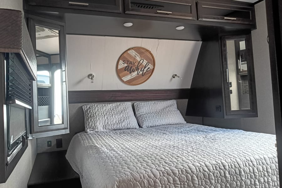 Private bedroom with own entrance and large window.