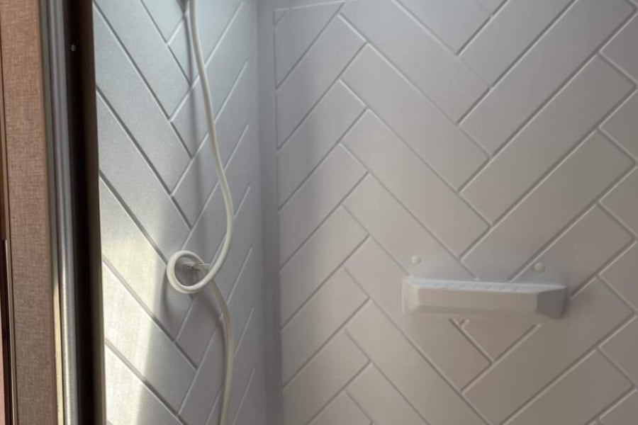 Shower with skylight