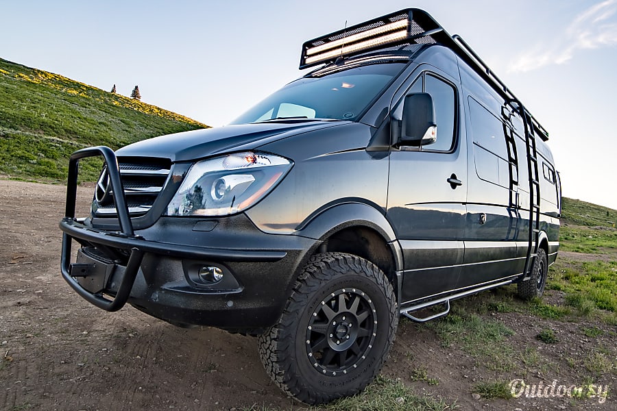 Exterior Mercedes 4x4 Sprinter custom outfitted by Camper ReParadise in West Valley City, UT