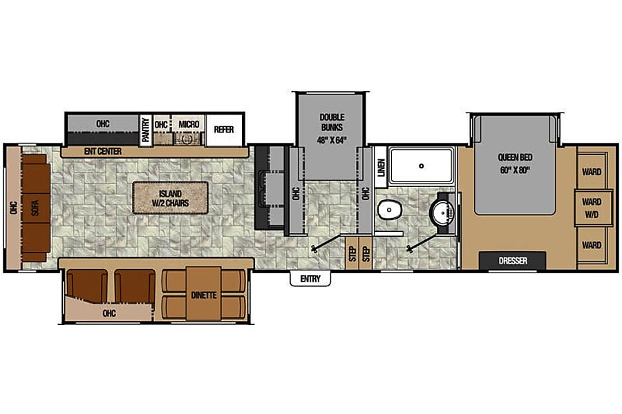2018 Coachmen Chaparral Fifth Wheel Al In Moncks Corner Sc Floorplan 2018 Coachmen Chaparral Moncks Corner
