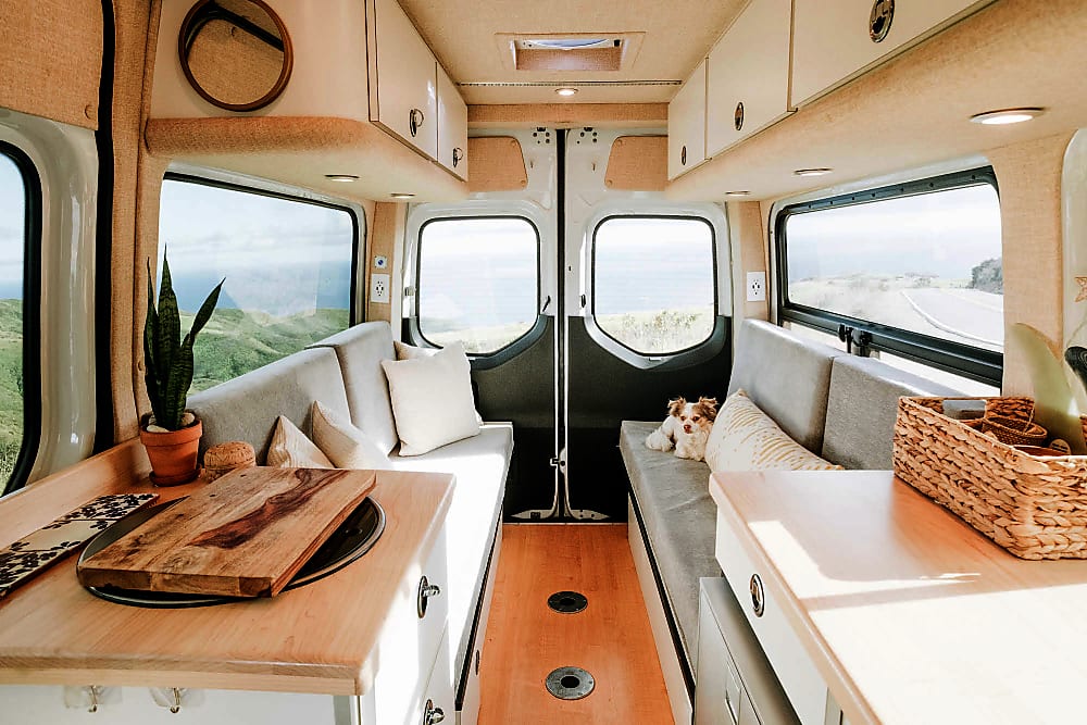 Interior of Sprinter Campervan