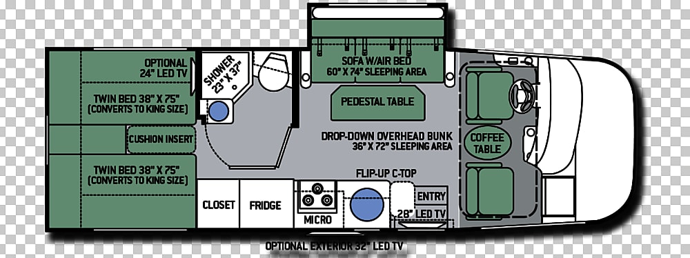 Photos 2015 Thor Motor Coach Vegas 24.1 floor plan