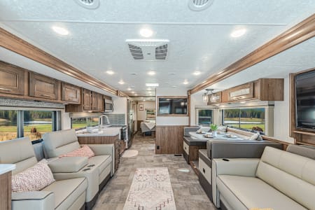 Luxury 2021 Coachmen Mirada Can Sleep up to 7 adults or 8 with kids.