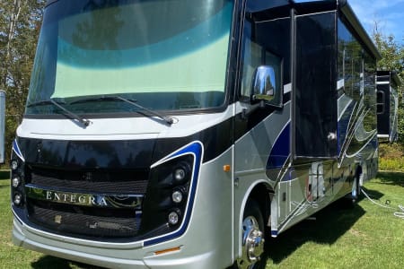 Beautiful 2021 Entegra Class A: 2 Full Bathrooms! Extra Safety Features!