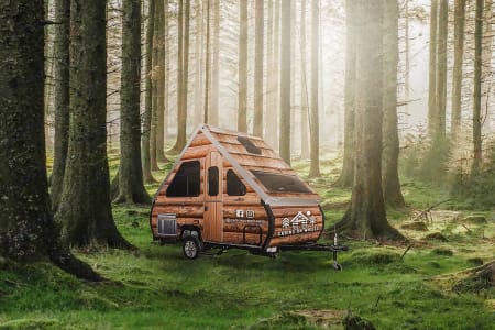 Humble TX Cabin on Wheels - A-Frame Foldable Camper