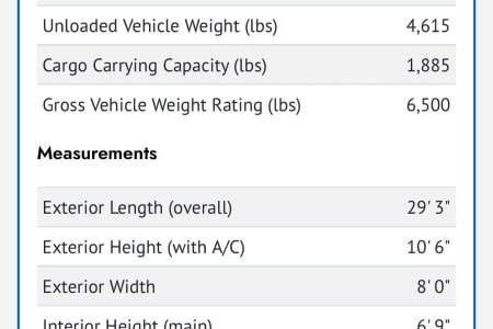 BarreRV rentals