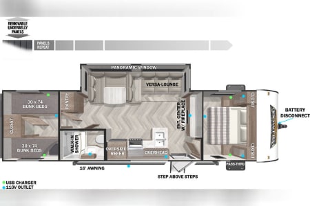 2021 Forest River Wildwood X-Lite Bunkhouse