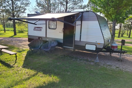 Kid Approved Camper Rental with Fireplace