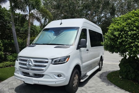 Tour South FLA via Mercedes van with fully equipped media and luxuries