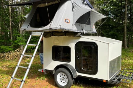 2020 My Mini Trailer. Sleeps two and can be towed by almost any vehicle