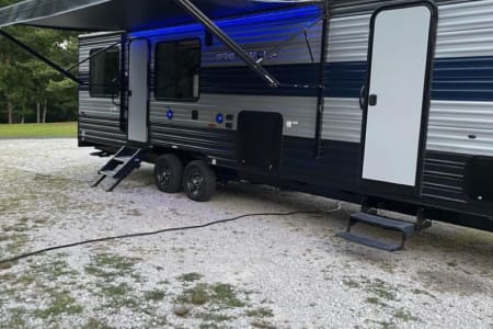 2020 Forest River Cherokee Grey Wolf with outside deck and Outdoor Kitchen