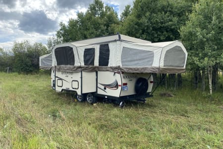 2009 Forest River Rockwood Highwall parked on ranch property!