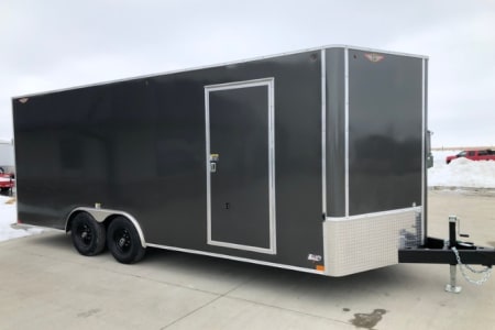 H&H 8.5X20 10K FLAT TOP V-NOSE ENCLOSED TRAILER