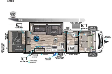 Ceresco NE 2022 Forest River Vibe Kid Friendly Bunkhouse!