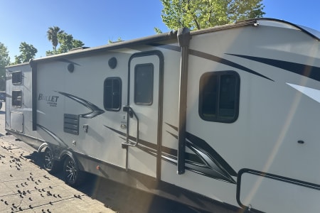 Sunnyvale CA Unique Family Bunkhouse Trailer | Private Queen Room + Rear Kids Room