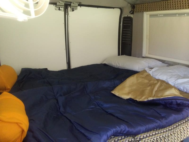 Full-Queen bed in back