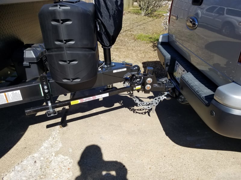 Equal-i-zer Weight Distribution Hitch with built in Sway control.  You will barely know there is a camper behind you