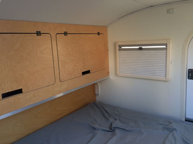 Shelving provided for your belongings on the road.