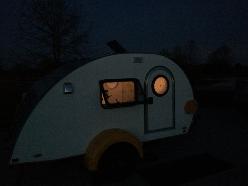 It may be dark outside, but it will have a cozy glow in the cabin.  All the windows have mosquito netting to help make nights more comfortable.