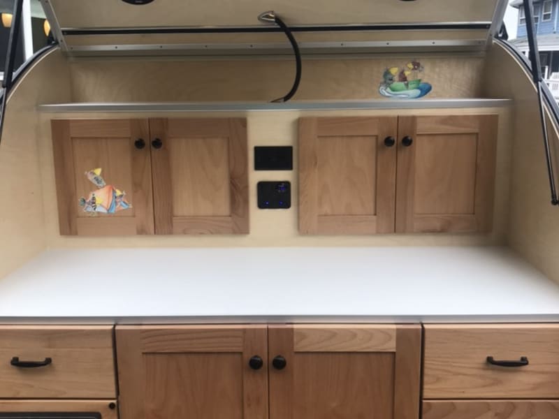 Light, bright, and full of personality, our galley is the perfect spot to cook and prep meals.