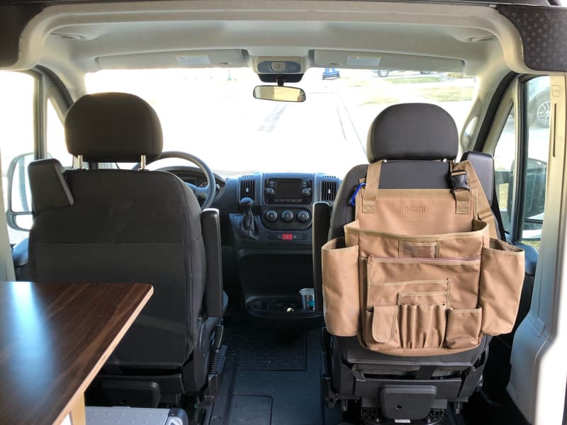 The cab. We took the organizer out because it gets in the way