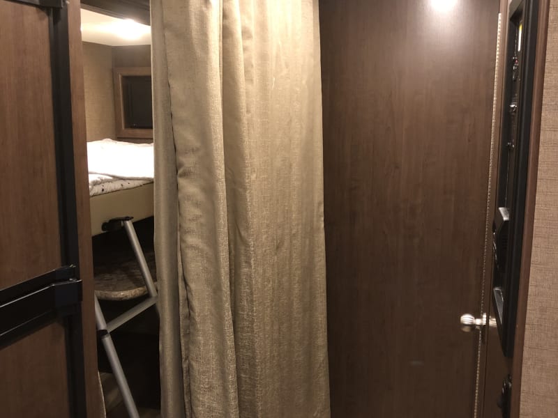 Privacy curtain for the bunkhouse area. 