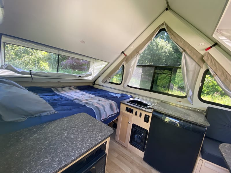 Big A-Frame windows.