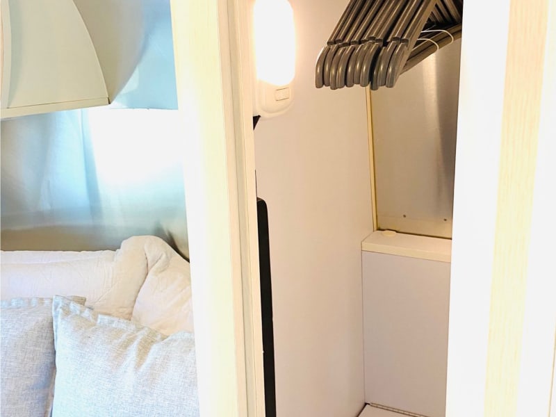 Small storage next to bed