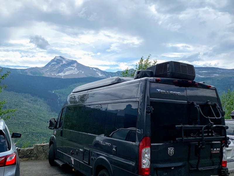 Hard to top the view of Glacier National Park with this rig in the shot.