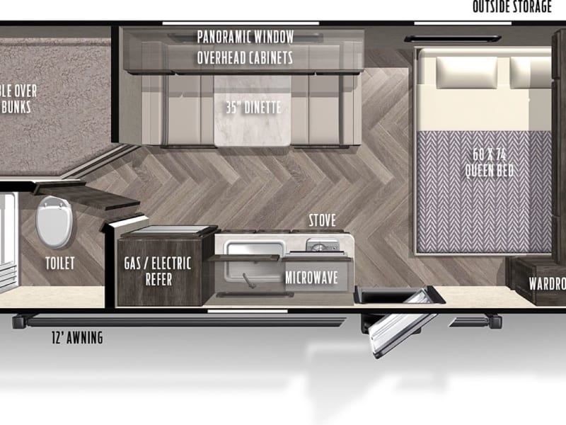 Interior floor plan and measurements