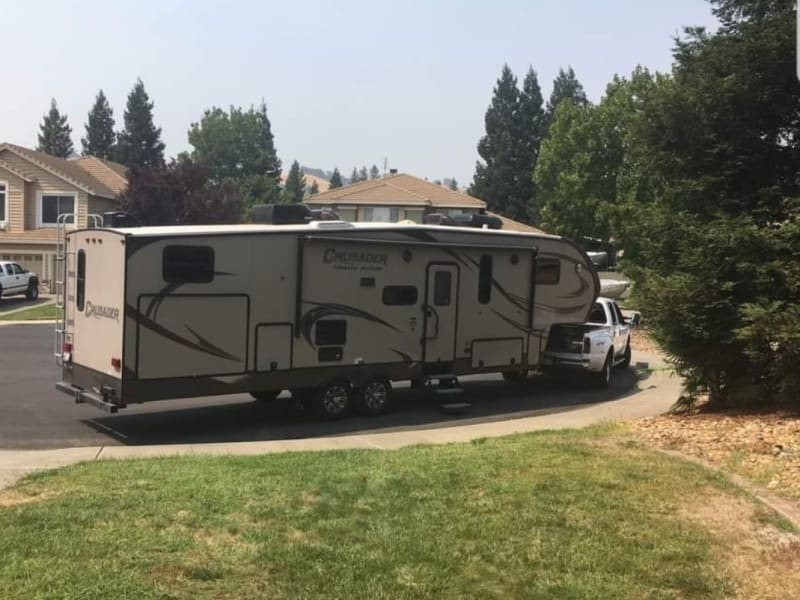 Has an outdoor kitchen and bike rack 