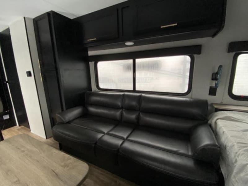 The couch converts into a full bed