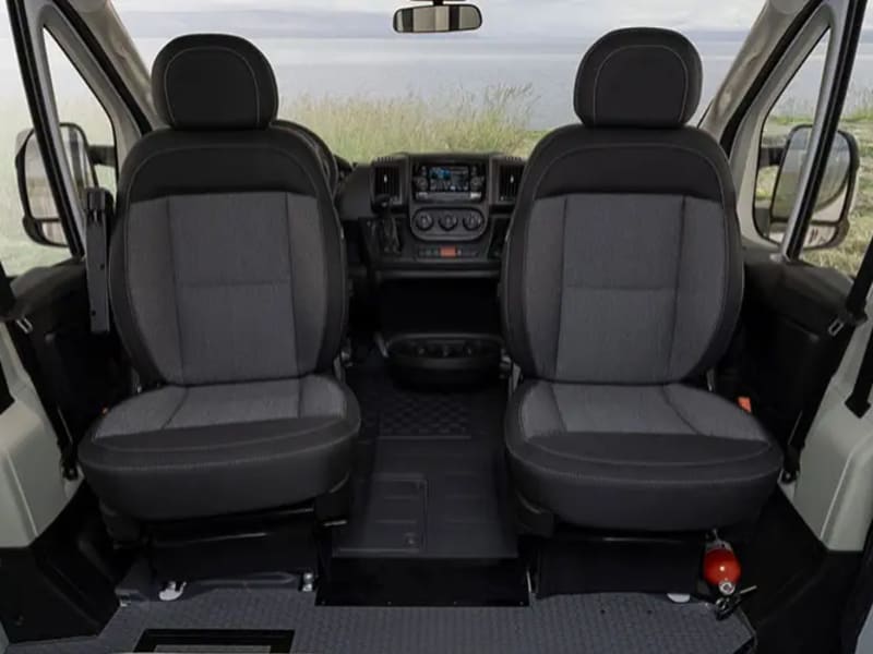 Cab seats adjustable headrest, slide/swivel/recline
