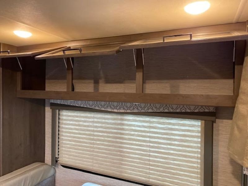Tons of storage above dinette