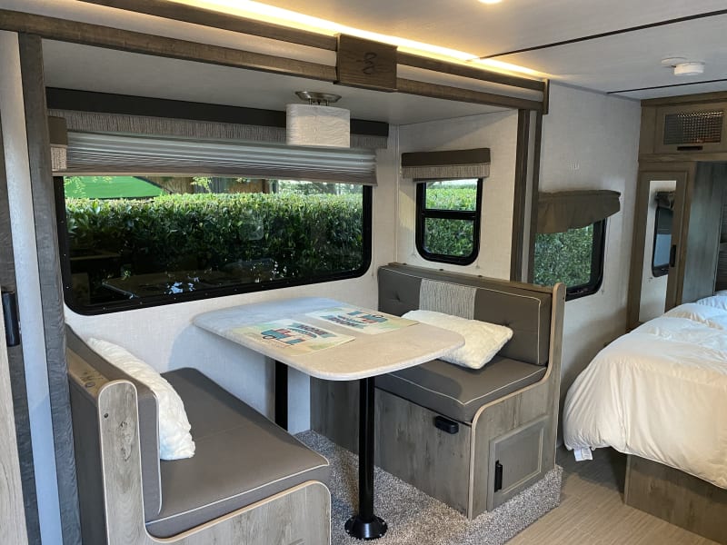 Airy and open feel with all the windows and blinds opened!
