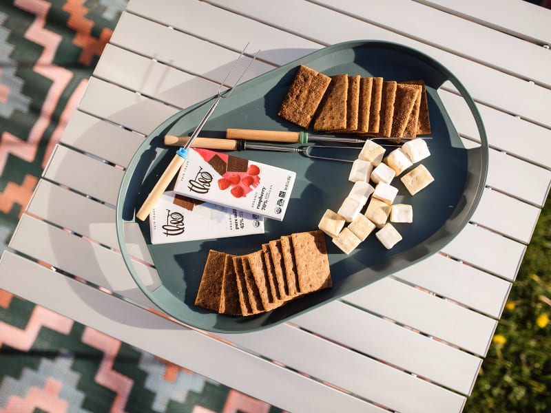 We include a fancy s'mores welcome gift with all of our rentals.