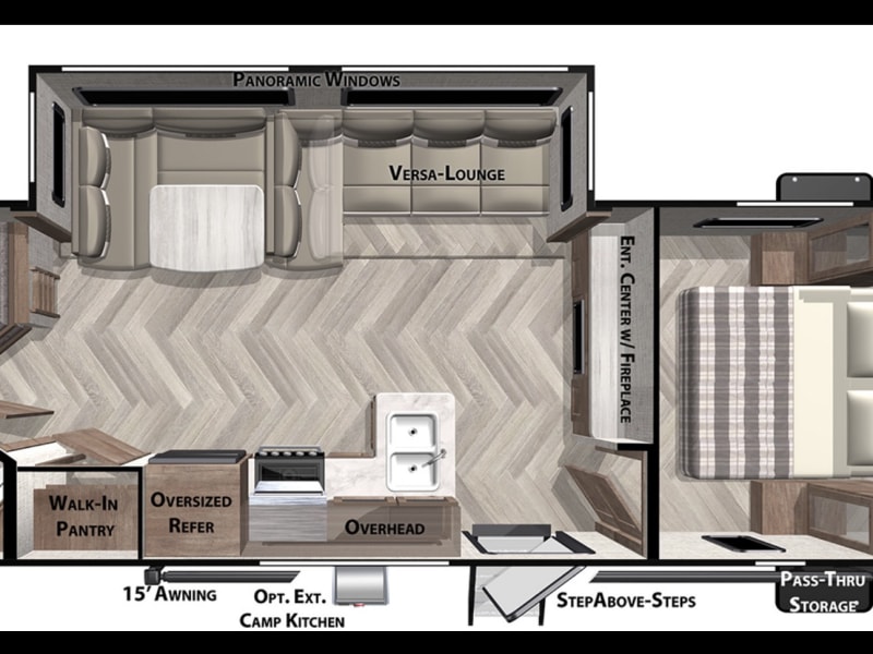 Layout of the 2021 Forest River Salem Cruise Lite.