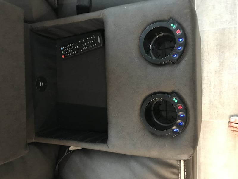 Seat Heat, Vibrate, Lights, In, Out for each seat.