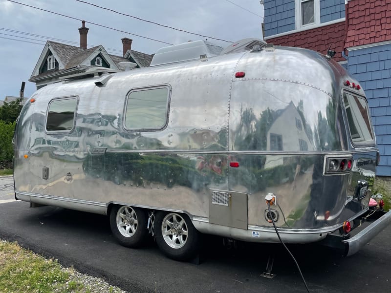 Polished up street side airstream.