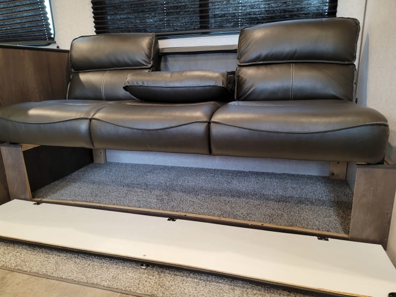 Storage under pull out couch