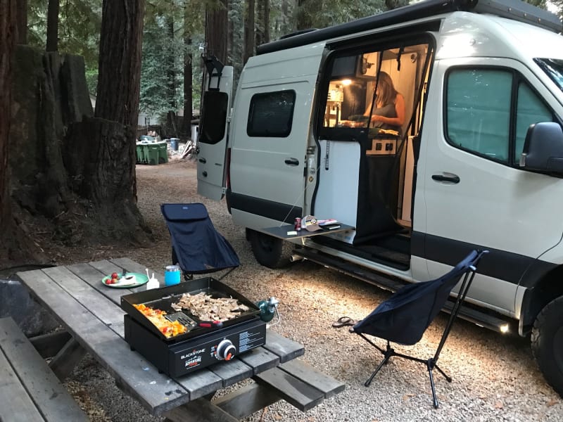 Dinner under the redwoods