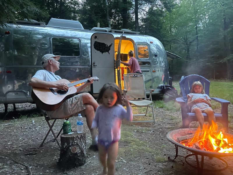 New Hampshire, backwoods camping with family, 2021