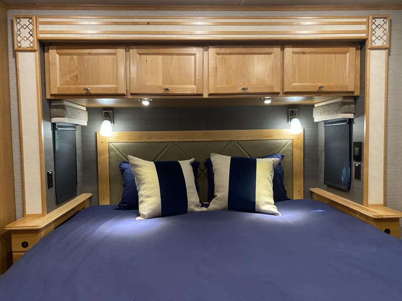 Master bedroom King size bed sleeper.  