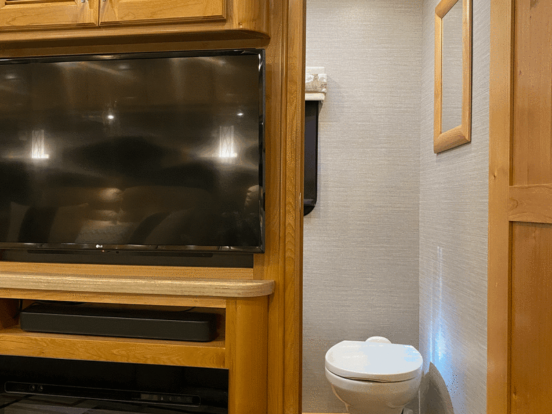 1/2 Bath with sink/vanity and toilet.