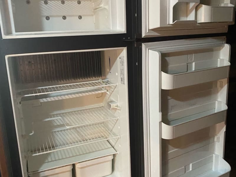 RV Fridge - Works on electric or propane.