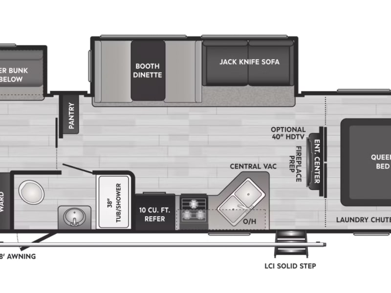 Here is the layout of the camper.