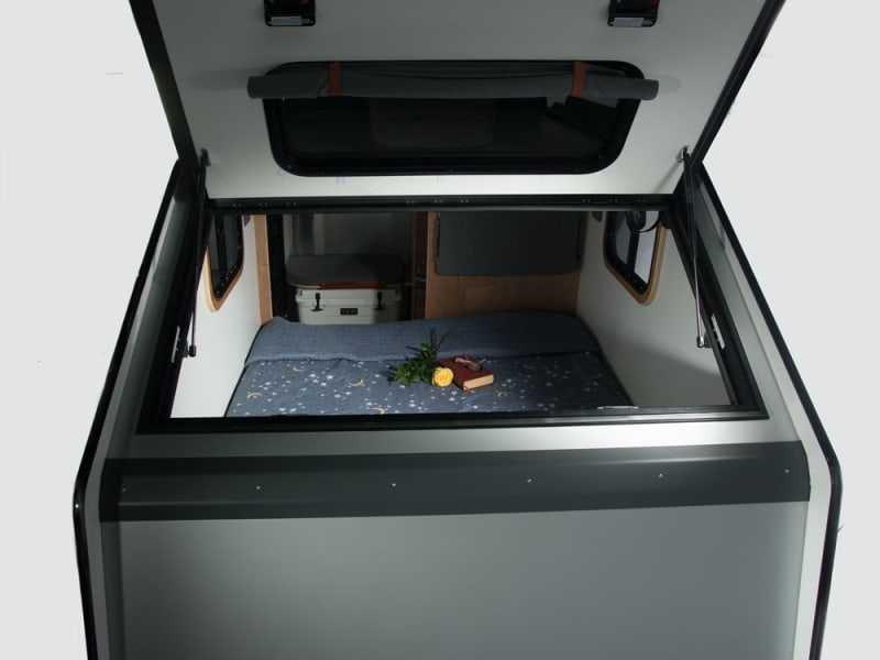 Seriously, this cargo door is amazing. There is also a screen window with velcro that keeps the bugs out and lets the air in.